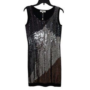My Tribe Sequin Cashmere Blend Sweater Knit Dress XS New Party Special Occasion